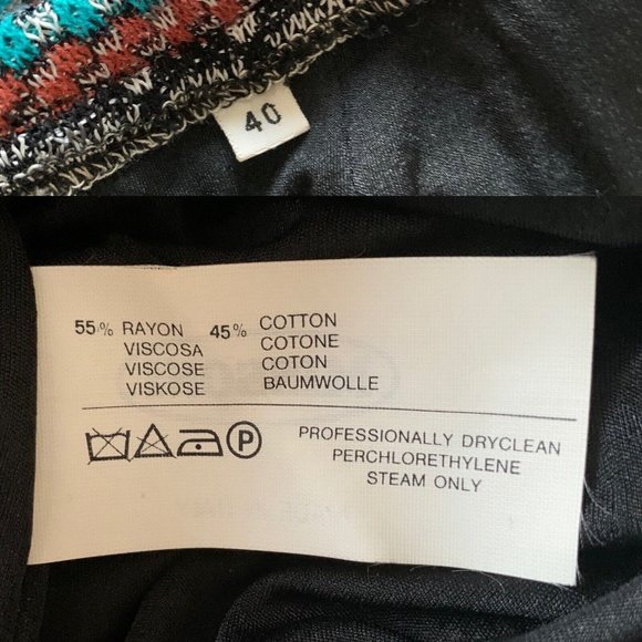 Vintage 80s Missoni Orange Label Knit Stripe Chevron Wrap Skirt sz 40 Small - Picture 11 of 12